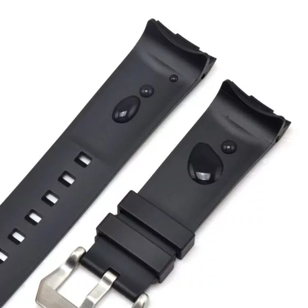 OPSRXK3_43 Green Curved Rubber Strap for Officine Panerai Luminor, Marina, Submersible