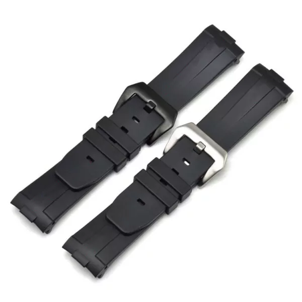 OPSRXKX_42 Black Curved Rubber Strap for Officine Panerai Luminor, Marina, Submersible
