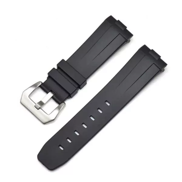 OPSR1K3_1 Black Curved Rubber Strap for Officine Panerai Luminor, Marina, Submersible