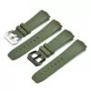 OPSR9K3_1 Green Curved Rubber Strap for Officine Panerai Luminor, Marina, Submersible