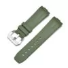 OPSR9K3_4 Green Curved Rubber Strap for Officine Panerai Luminor, Marina, Submersible