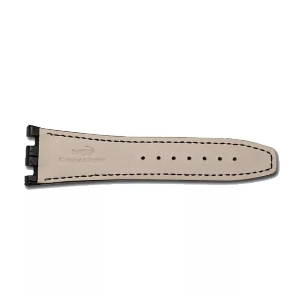 racelet-en-cuir-dalligator-bracelet-en_main-4 Black Genuine Alligator Strap Royal Oak Offshore Audemars Piguet 28mm
