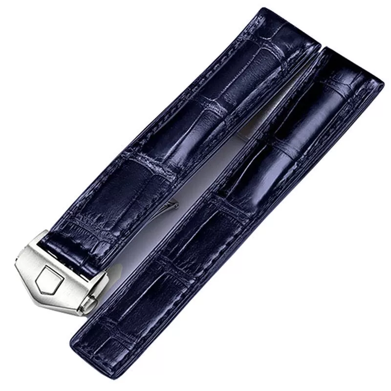 1_ZLIMSN-bracelet-en-cuir-Crocodile-personnalis-pour-TAG-Heuer-Autavia-CARRERA-bracelet-en-cuir Blue Genuine Crocodile for TAG Heuer Monaco, Carrera, Autavia, Aquaracer