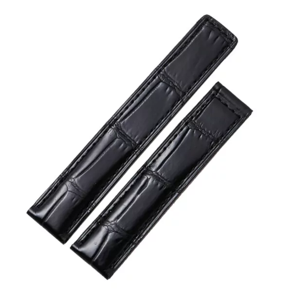 19-20-22mm-Hommes-R-el-Crocodile-Peau-Montre-bande-pour-TAG-Heuer-Montres-Bracelet-Remplacement Black Genuine Crocodile for TAG Heuer Monaco, Carrera, Autavia, Aquaracer
