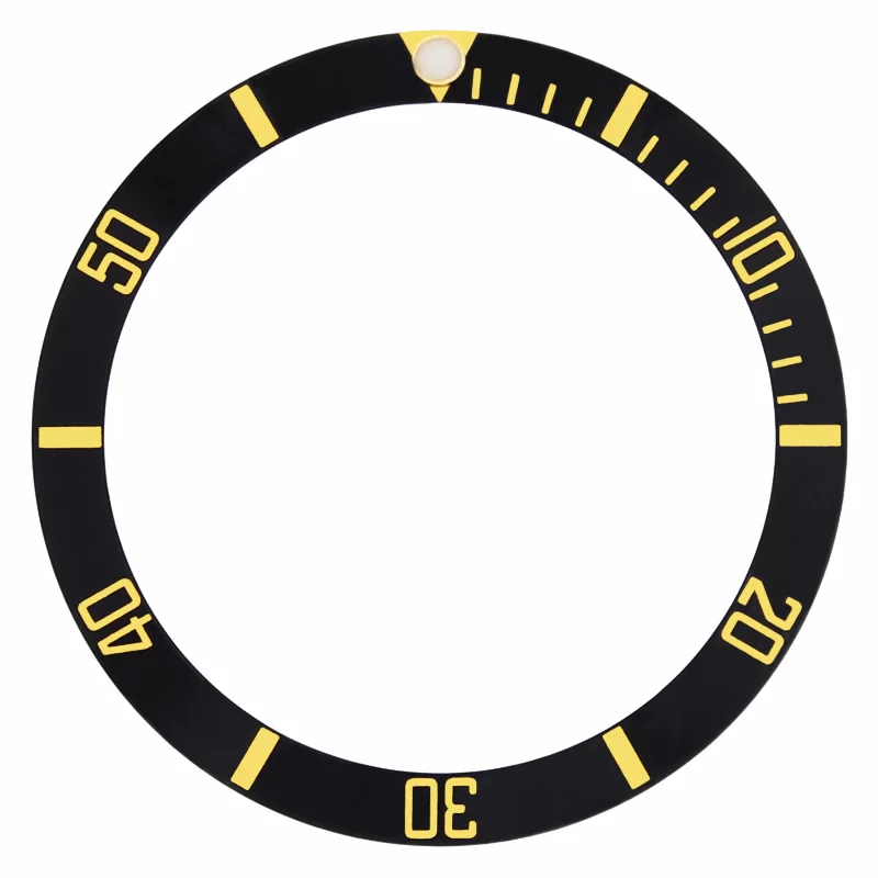 s-l1600 Black & Gold Aluminum Insert Bezel for Rolex Submariner, GMT I 37.4mm