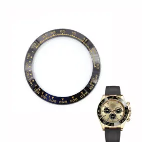 Black & Gold Ceramic Bezel for Rolex Daytona