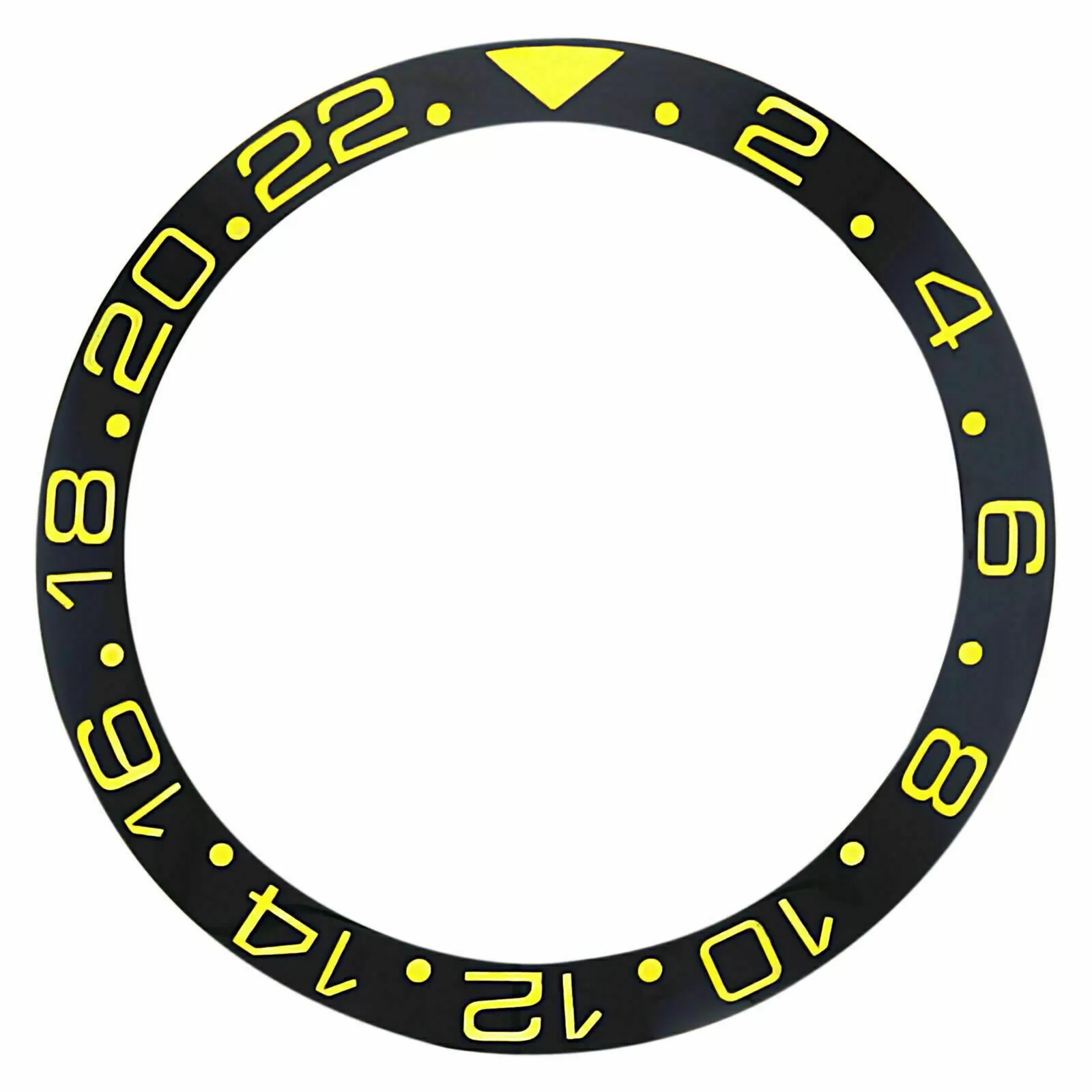 s-l1600 Black & Gold Ceramic Bezel for Rolex GMT Master II