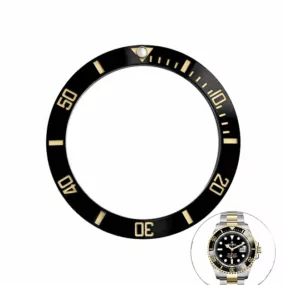 Black & Gold Insert Bezel Ceramic for Rolex Deepsea Sea-Dweller 40mm