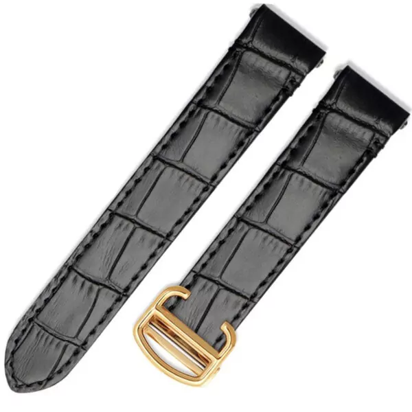 black gold_9-mm-21-mm-nouveau-design-pour-nouveau-sh_variants-1 Black Leather Strap for Cartier Roadster in Crocodile Grain with Quick-Release System