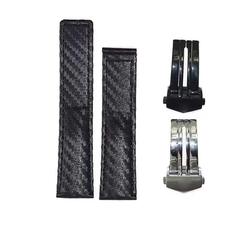 Black_2-mm-24-mm-cuir-de-vache-hommes-bracelet_variants-0 Black Strap for TAG Heuer Carrera, Monaco, Aquaracer Carbon Fiber & Leather Back - 22,24mm