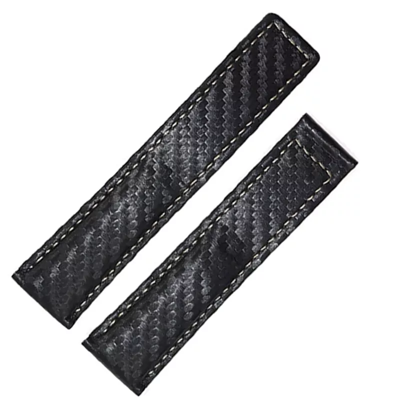 Gris_2-mm-24-mm-cuir-de-vache-hommes-bracelet_variants-2 Black & Grey Strap TAG Heuer Carrera, Monaco, Aquaracer Carbon Fiber & Leather Back - 22,24mm