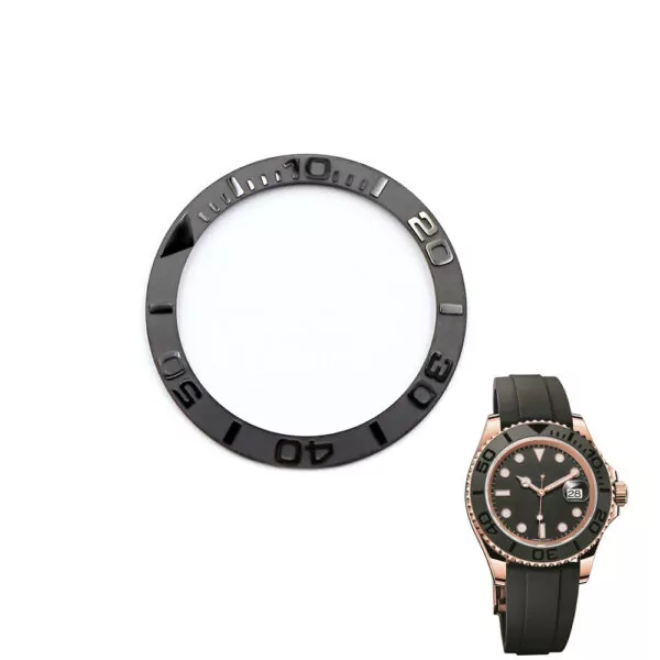 CARLYWET-Nouveau-Populaire-Remplacement-Gris-Noir-En-C-ramique-Lunette-Ins-rer-Pour-116655-YACHTMASTER-OYSTERFLEX Black Insert Bezel for Rolex Yacht Master I Ceramic