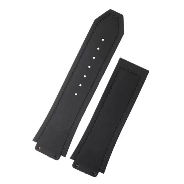 Black-stitches-Leather-Rubber-Strap-Bracelet-FOR-Hublot-Big-Bang-band-26x19mm-153338443521-2 Orange Leather Alligator Grain for Hublot Big Bang