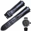 LVSAXH-11 Black Leather Strap for Louis Vuitton Tambour in Genuine Crocodile