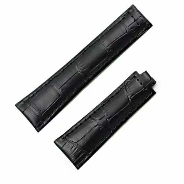 s-l1600 Black Leather Strap for Rolex Daytona, GMT, Submariner, Datejust band 20mm