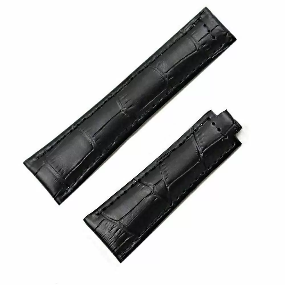 s-l1600 Black Leather Strap for Rolex Daytona, GMT, Submariner, Datejust band 20mm
