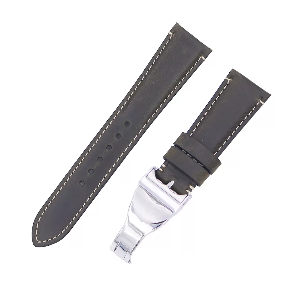 Calf-Leather-Distressed-Vintage-strap-bracelet-Rudor-pelagos-Blackbay-Custom-22mm-2 Black Leather Strap for Tudor Black Bay, Pelagos - 20,22mm