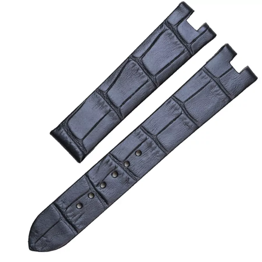 RASPXX-16 Black Leather Strap Rado Jubile Quartz 18x6mm In Crocodile/Alligator Grain Leather