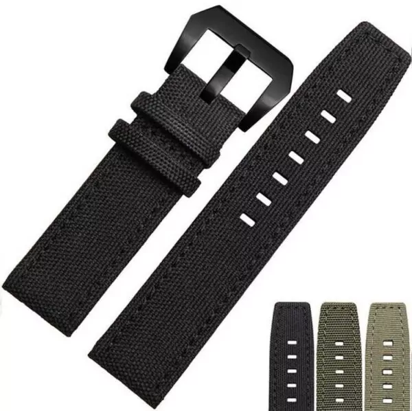 Black-Strap-Bracelet-FOR-PAM-Officine-Panerai-Luminor-Marina-band-24mm-Nylon-153338443604 Black Nylon Strap Bracelet for Panerai Luminor, Marina...