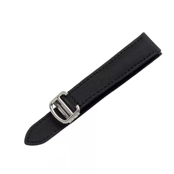 CAFT1G.S Black Nylon Strap for Cartier Tank, Ronde, Dive, Clé, Rotonde, Tortue - 9 Sizes