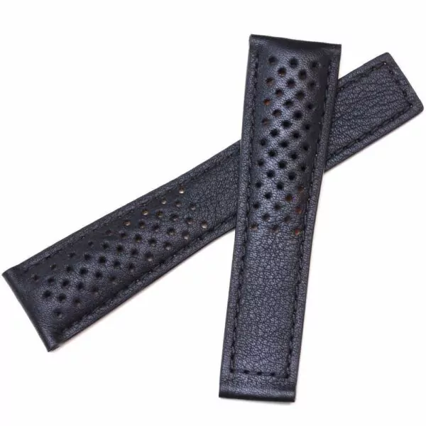 Perforated-Orange-Black-bracelet-FOR-TAG-Heuer-leather-band-22MM-Monaco-Carrera-153338447544-2 Black & Orange Perforated Strap Leather for TAG Heuer Monaco Gulf, Carrera Limited editions...