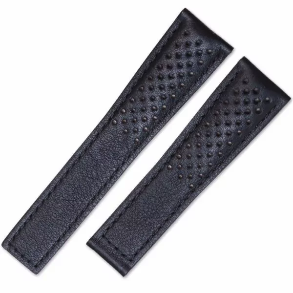 Perforated-Orange-Black-bracelet-FOR-TAG-Heuer-leather-band-22MM-Monaco-Carrera-153338447544-3 Black & Orange Perforated Strap Leather for TAG Heuer Monaco Gulf, Carrera Limited editions...
