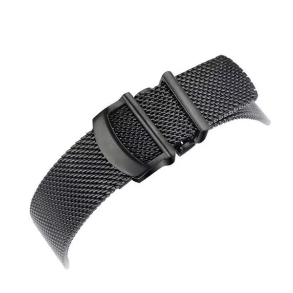 Black-PVD-Steel-Mesh-Strap-Bracelet-milanaise-FOR-IWC-PORTOFINO-22mm-Portuguese-153338443630 Black PVD Mesh Stainless Steel Milanaise Strap for IWC Portofino, Portugieser, Portuguese…