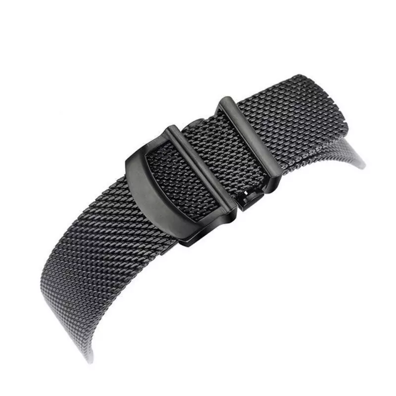 Black-PVD-Steel-Mesh-Strap-Bracelet-milanaise-FOR-IWC-PORTOFINO-22mm-Portuguese-153338443630 Black PVD Mesh Stainless Steel Milanaise Strap for IWC Portofino, Portugieser, Portuguese…