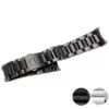 THSS8X2_6 Black PVD Strap Bracelet for TAG Heuer Carrera Stainless Steel - 22, 24mm