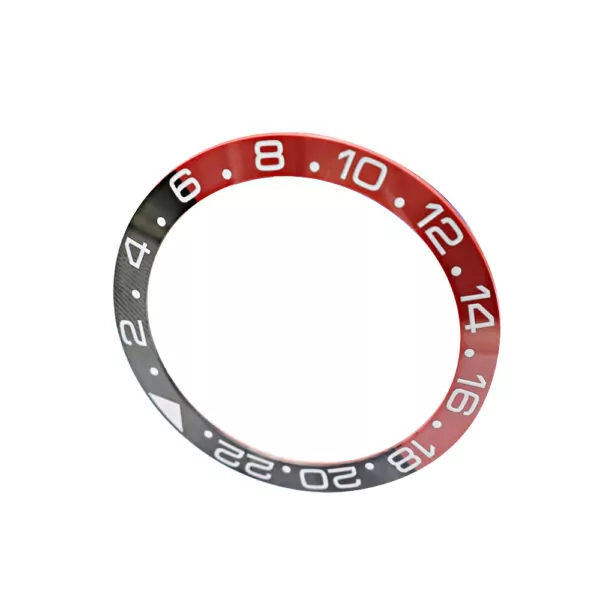 ROZC51V1-1 Black & Red Insert Bezel Coke for Rolex Submariner, GMT II Ceramic 38mm