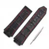 7_Bracelet-en-cuir-montre-pour-hommes-accessoires-19mm-x-25mm-bracelet-en-caoutchouc-femmes-adapt-pour Black & Red Strap Band Hublot Big Bang 25x19mm In Calf Leather with printed Crocodile/Alligator Grain