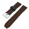 Orange_ouble-couleur-silicone-hommes-sport-bra_variants-2 Black & Orange Strap for TAG Heuer Formula 1 Senna Edition In Rubber 20,22,24mm