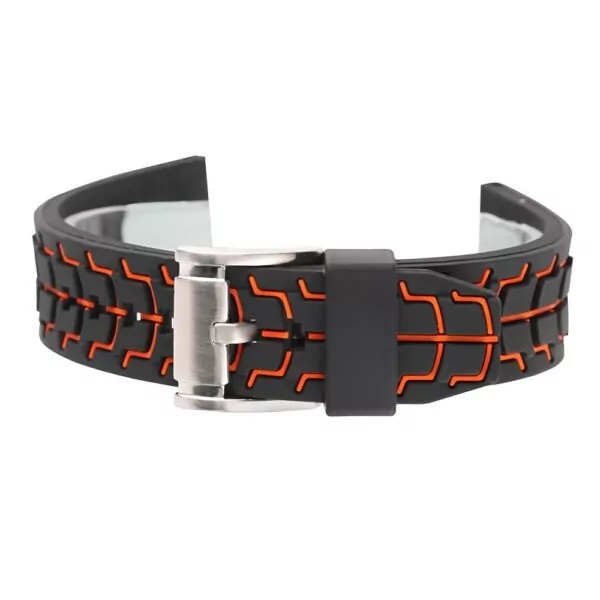 Senna_3 Black & Orange Strap for TAG Heuer Formula 1 Senna Edition In Rubber 20,22,24mm