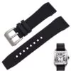 Santos Rubber Cartier Black Rubber for Cartier Santos M/XL With Buckle