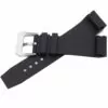 2_Shengmeirui-23-MM-noir-haute-qualit-bracelet-en-silicone-pour-SANTOS-100-coude-en-caoutchouc-tanche Black Rubber for Cartier Santos M/XL With Buckle