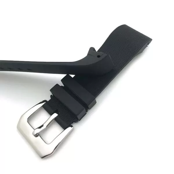 2_20mm-23mm-en-caoutchouc-Silicone-montre-sangle-mode-Sport-aiguille-boucle-montre-Bracelet-Pefert-pour-Santos Black Rubber for Cartier Santos M/XL With Buckle
