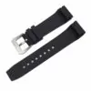 1_Shengmeirui-23-MM-noir-haute-qualit-bracelet-en-silicone-pour-SANTOS-100-coude-en-caoutchouc-tanche Black Rubber for Cartier Santos M/XL With Buckle