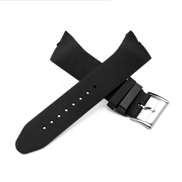 Nouvelle-arriv-e-Bracelet-27mm-En-Caoutchouc-Bracelet-De-Montre-de-haute-qualit-bracelets-pour-H24655331 Black Rubber Strap Bracelet for Hamilton Ventura XXL