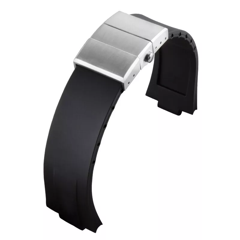 with buckle_racelet-de-montre-etanche-en-caoutchouc_variants-0 Black Rubber Strap Bracelet for Oris Aquis - 24x11mm