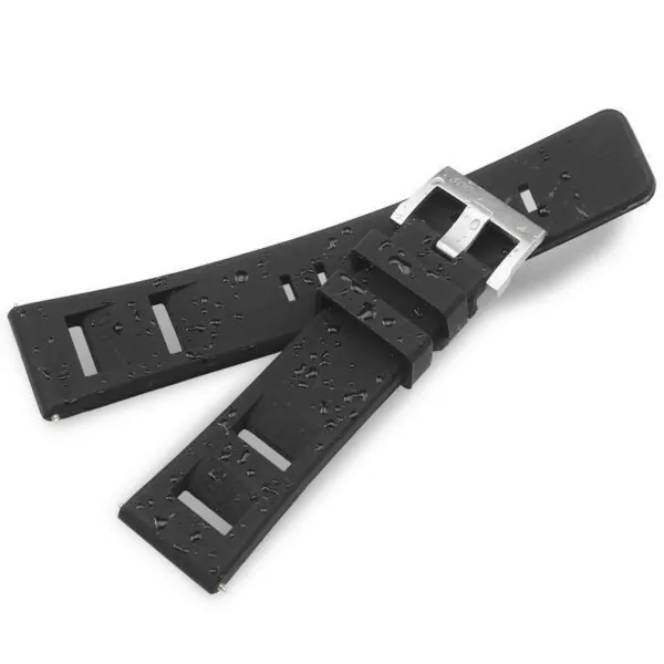 Bracelet-for-Blancpain-fifty-fathoms-500-Black-Rubber-band-23mm-WSilver-buckle-153338443584-2 Black Rubber Strap for Blancpain Fifty Fathoms 500