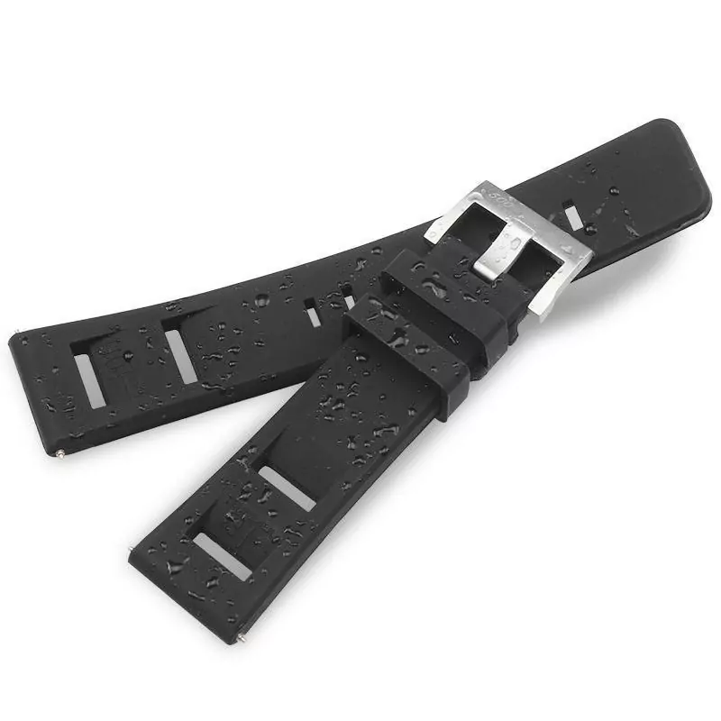 Black Rubber Strap for Blancpain Fifty Fathoms 500 - Image 2