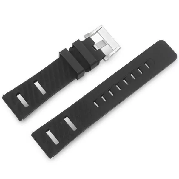 Bracelet-for-Blancpain-fifty-fathoms-500-Black-Rubber-band-23mm-WSilver-buckle-153338443584-3 Black Rubber Strap for Blancpain Fifty Fathoms 500