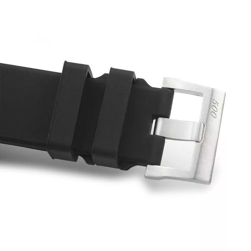 Black Rubber Strap for Blancpain Fifty Fathoms 500 - Image 4