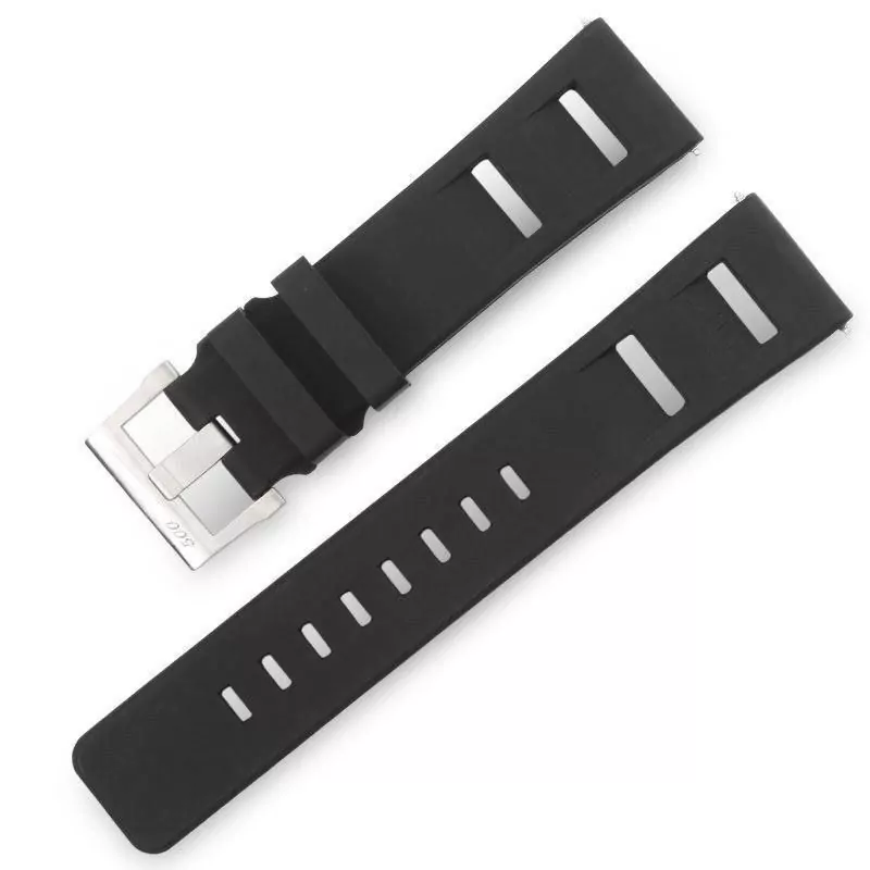 Black Rubber Strap for Blancpain Fifty Fathoms 500