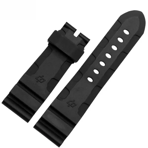 Panerai-Submersible-strap-in-black-24-26-3 Black Rubber Strap for Officine Panerai Luminor Marina Submersible