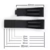 ROSR1G22 Black Rubber Strap for Rolex Submariner, GMT, Daytona - 20mm