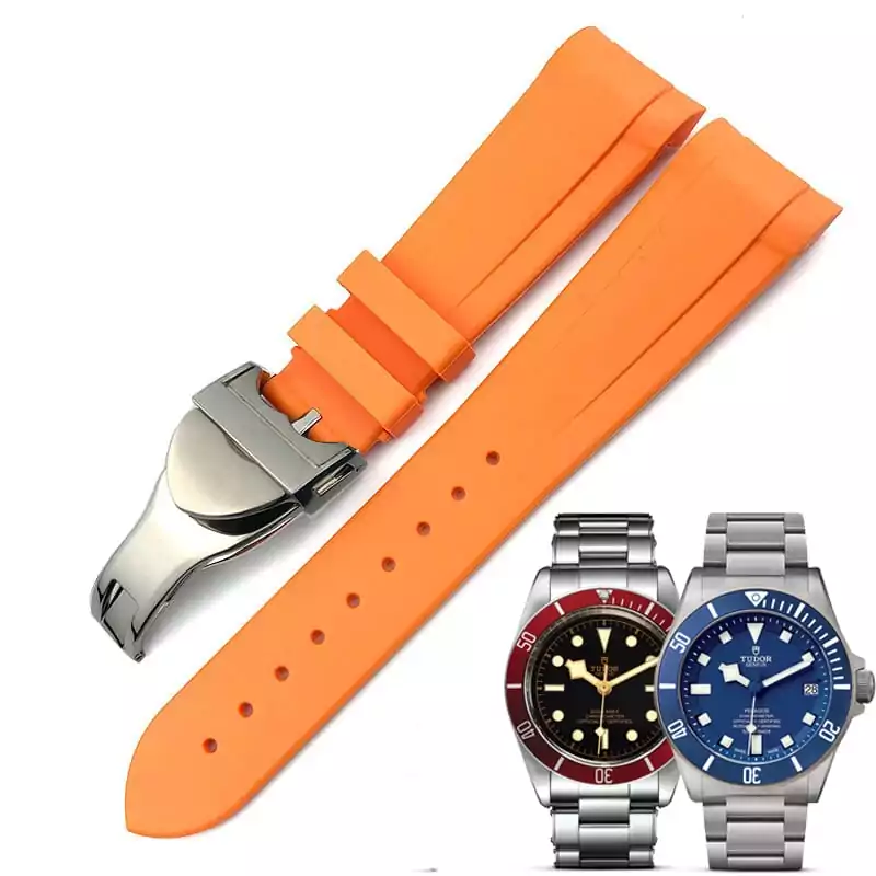 TDSRXi-18 Orange Rubber Strap for Tudor Black Bay, Pelagos, Heritage - 22mm