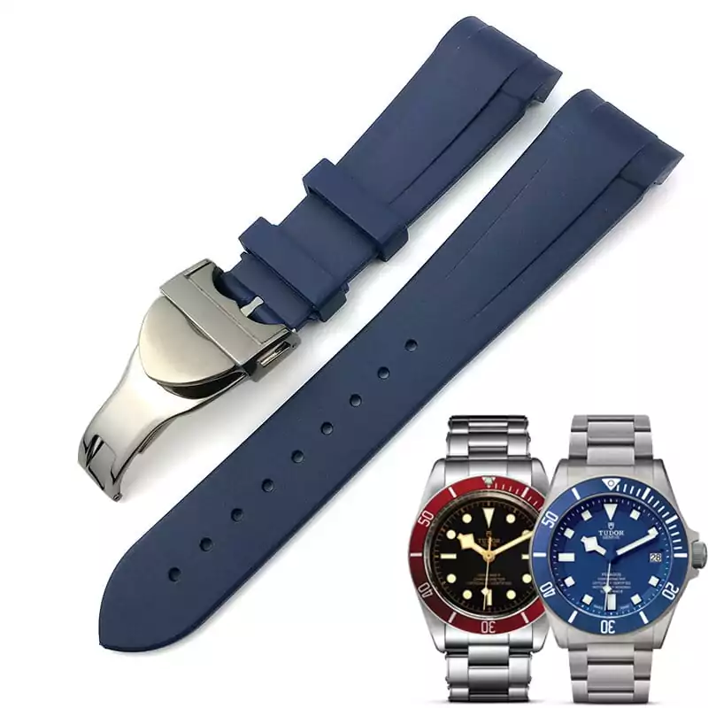 TDSRXi-8 Blue Rubber Strap for Tudor Black Bay, Pelagos, Heritage - 22mm