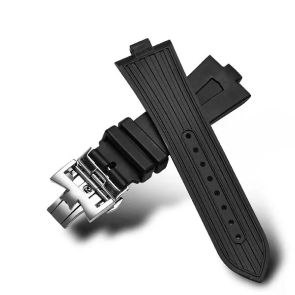VCFR1L-24 Black Rubber Strap for Vacheron Constantin Overseas - 25mm