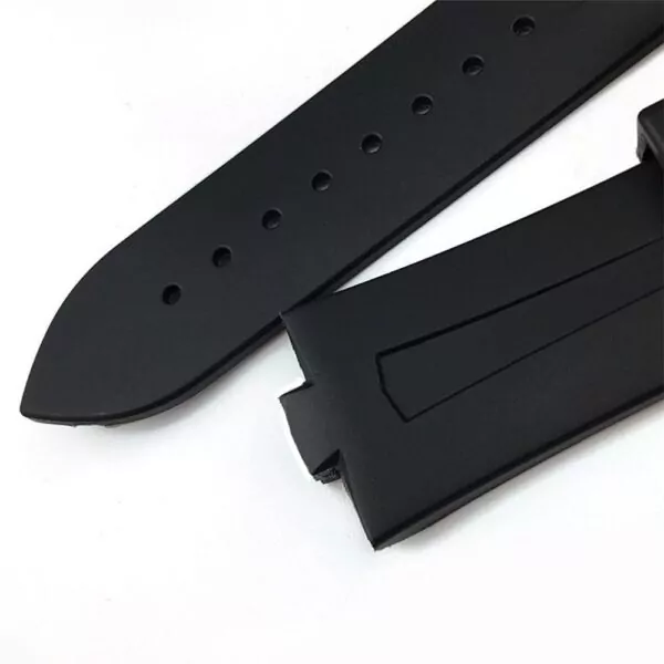 Bracelet-for-Vacheron-Constantin-overseas-Black-Rubber-band-25-x-85mm-WBuckle-153338443480-2 Black Rubber Strap for Vacheron Constantin Overseas - 25mm